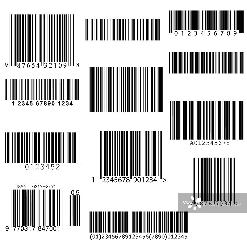 条形码套装图片素材