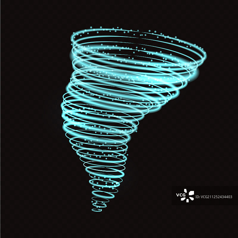 发光龙卷风的浅色飓风效果图片素材