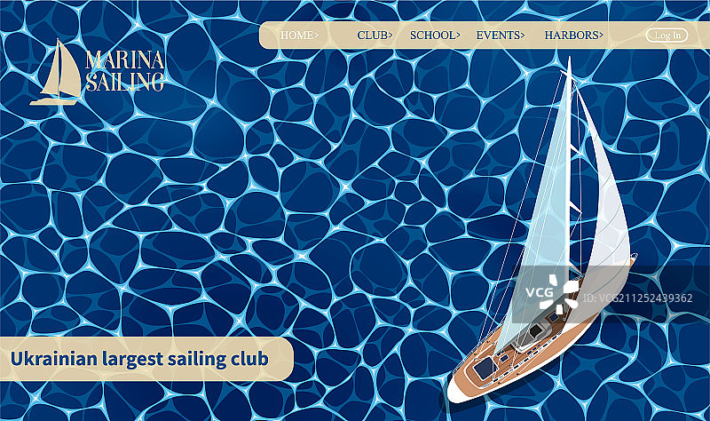 帆船网站模板顶视图图片素材