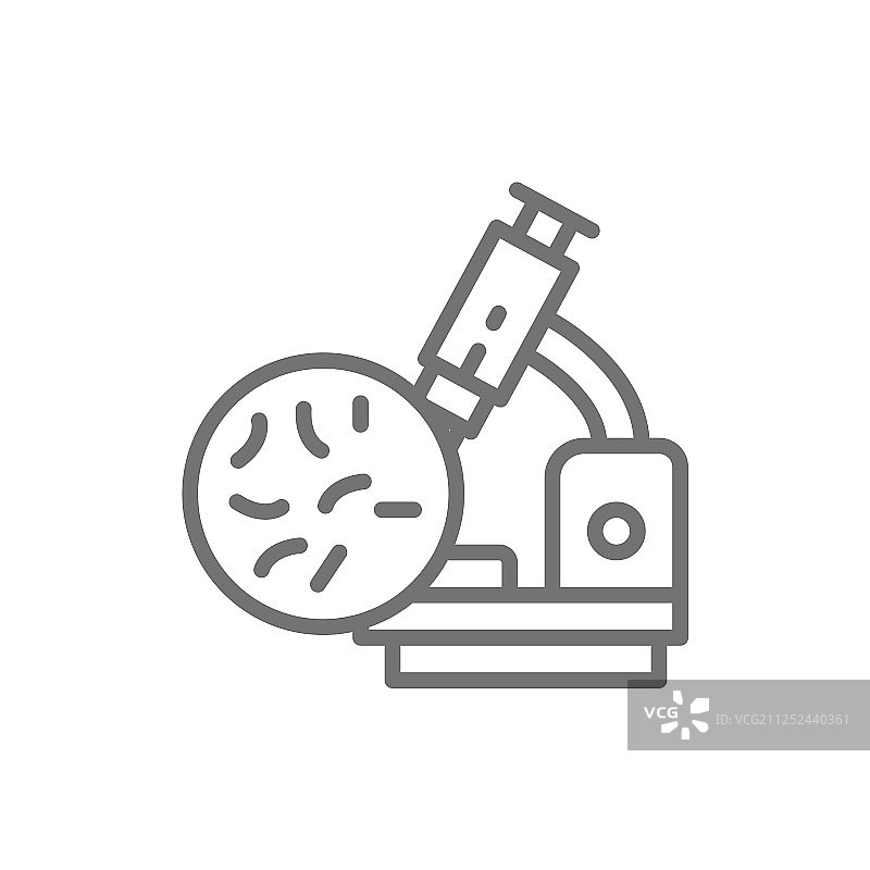 显微镜下的细菌益生菌线条图片素材