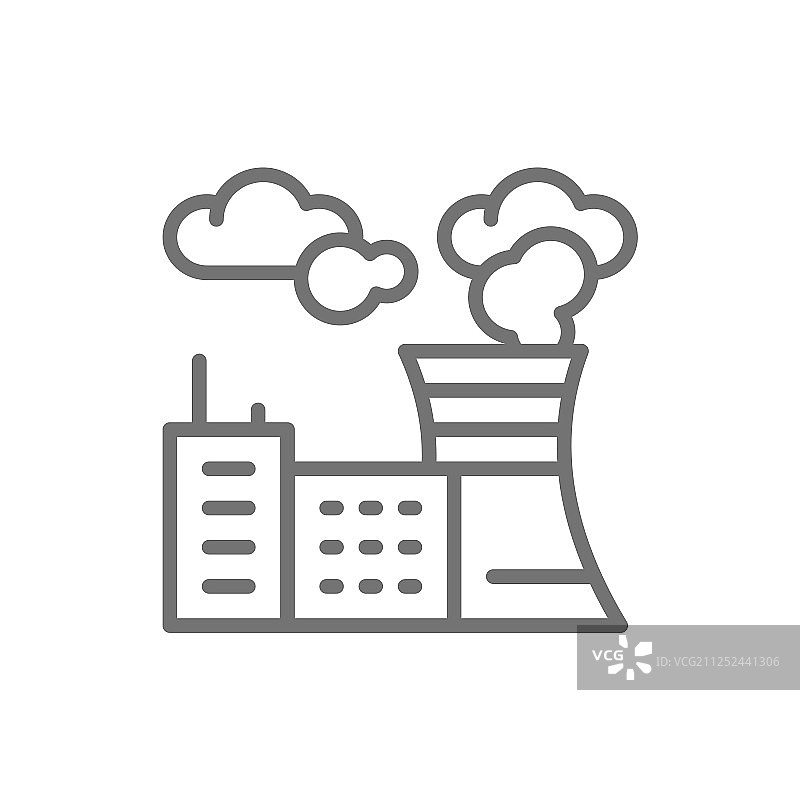 空气污染工厂排放二氧化碳图片素材