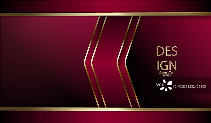 带金色箭头的抽象深粉色设计图片素材