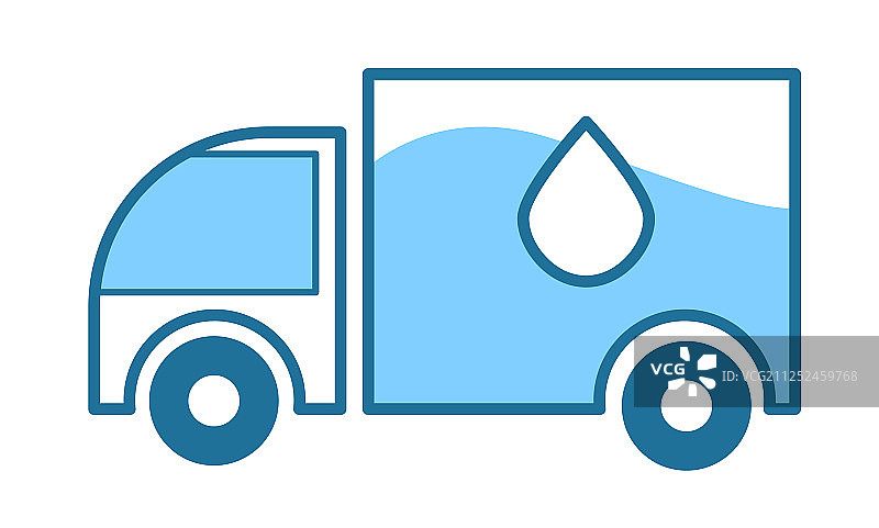 送水车运输纯净矿泉水图片素材