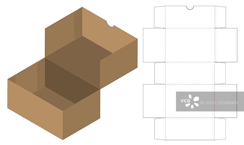 盒包装模切模板设计三维模型图片素材