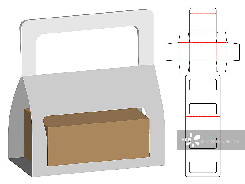 盒包装模切模板设计三维模型图片素材