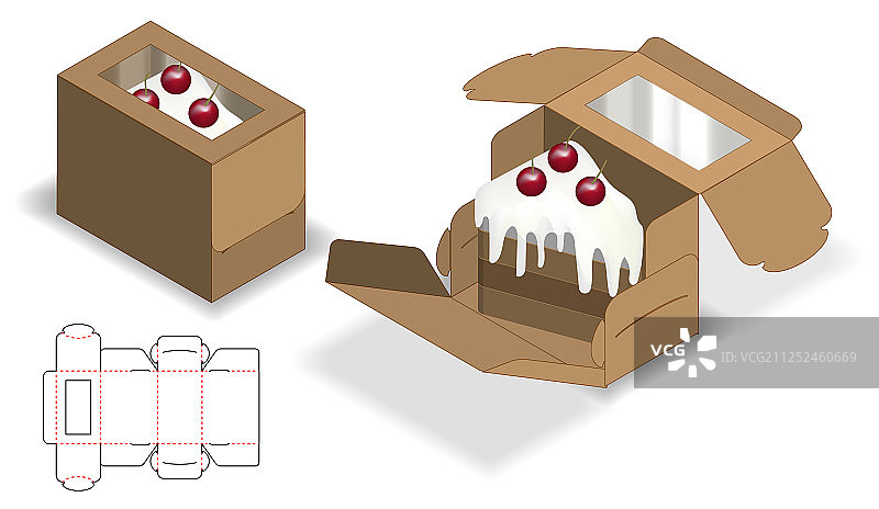 盒包装模切模板设计三维模型图片素材
