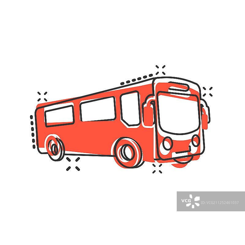 漫画风格校车图标图片素材