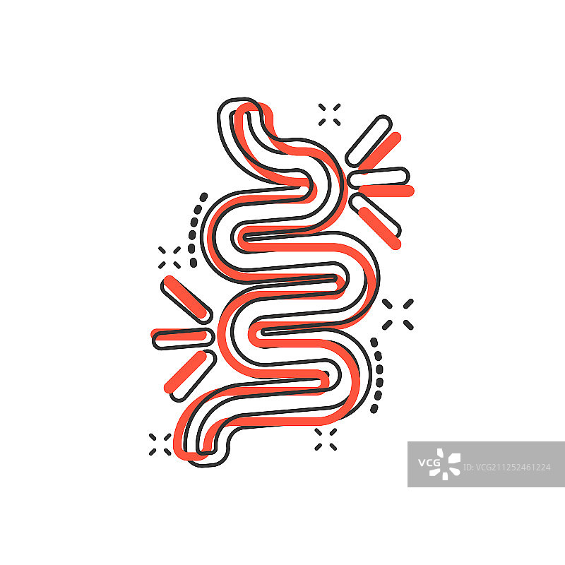 漫画风格的肠道便秘图标结肠炎图片素材