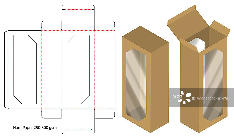 盒包装模切模板设计三维模型图片素材