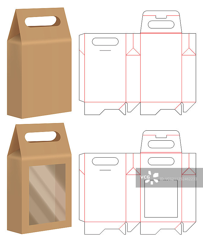 盒包装模切模板设计三维模型图片素材