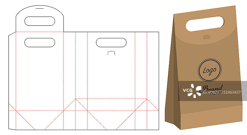 盒包装模切模板设计三维模型图片素材
