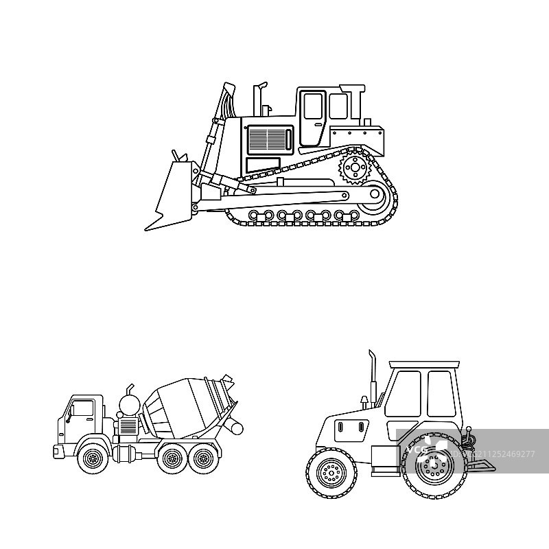 建筑施工设计图标套装图片素材