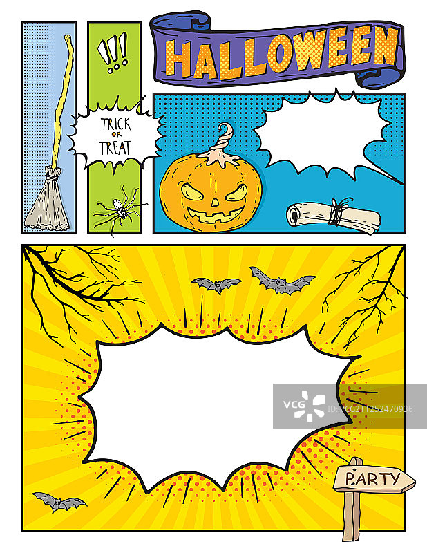 万圣节漫画书模型背景图片素材