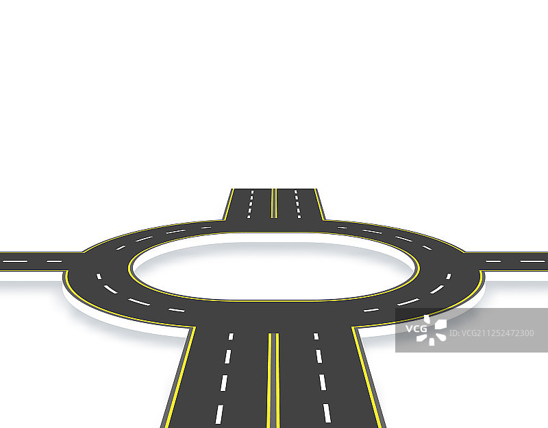 透视公路环形路图片素材