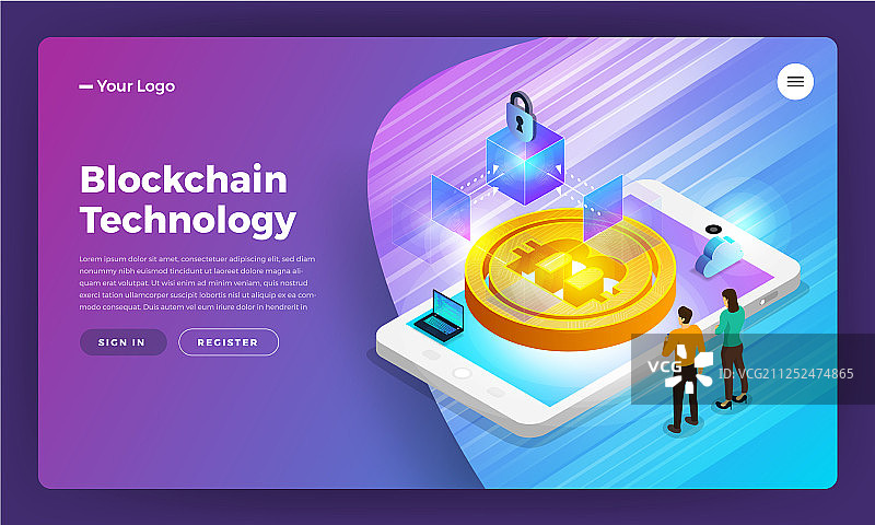 区块链技术图片素材