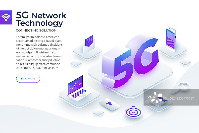 5G网络技术概念图片素材