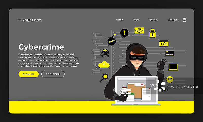 扁平风格网站设计概念样机图片素材