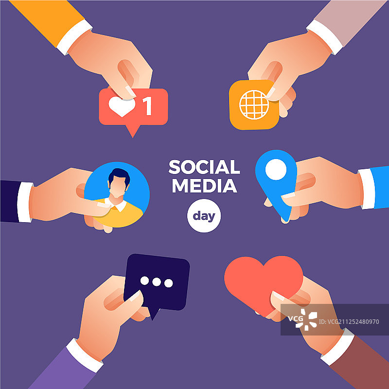 社交媒体日图片素材