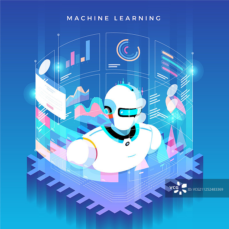 机器学习技术图片素材