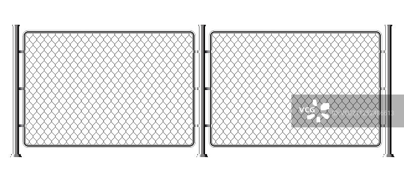 金属链网钢丝网栅栏图片素材