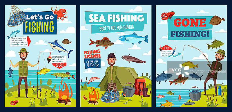 海湖钓鱼渔民营地捕鱼场景图片素材