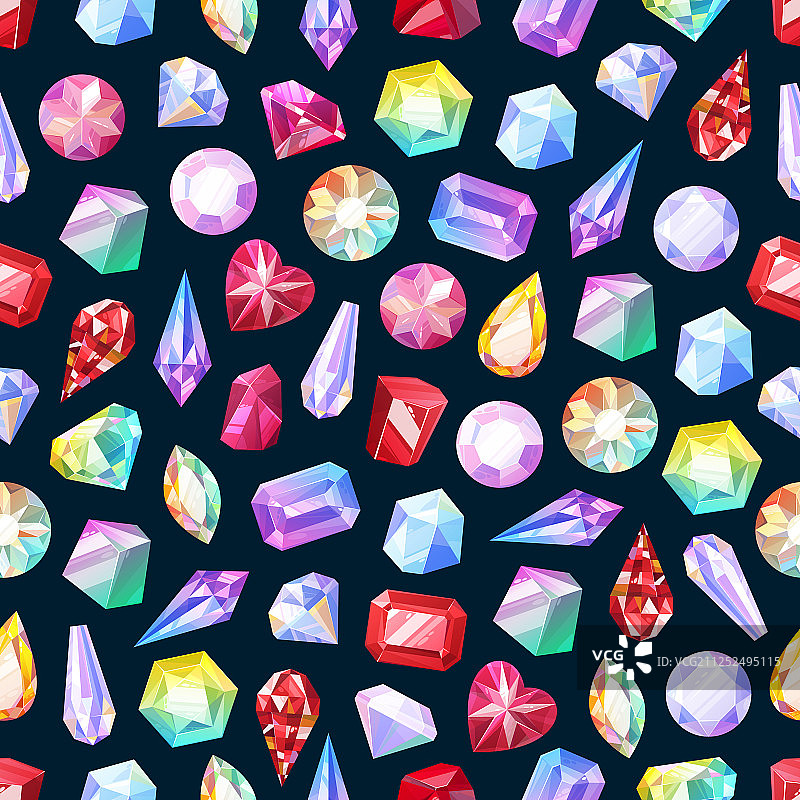 宝石和珠宝无缝图案图片素材