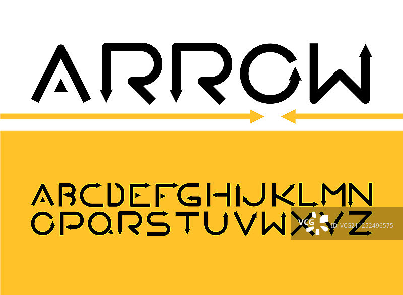 箭头字母扁平风格英文字母图片素材