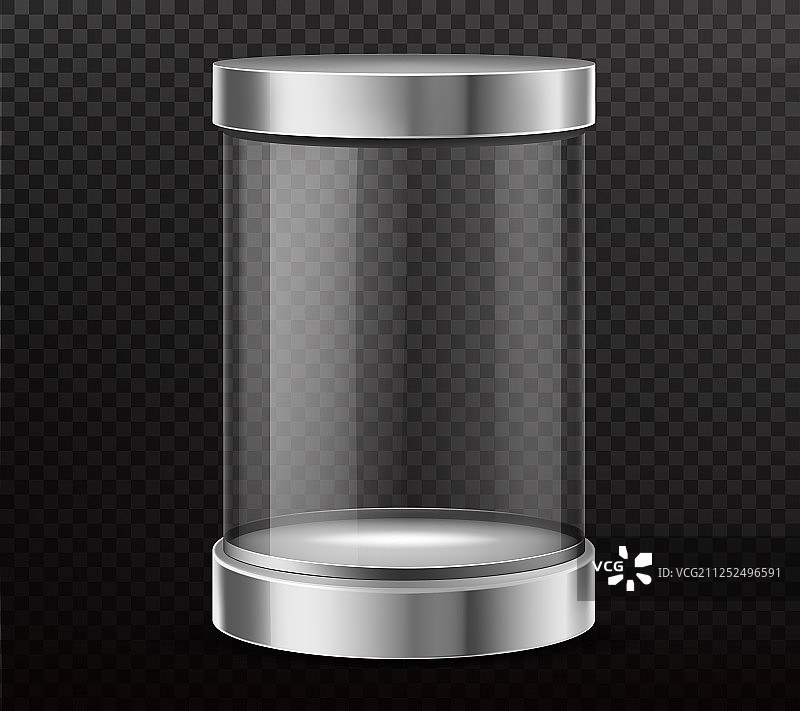 密封玻璃圆柱胶囊写实图片素材