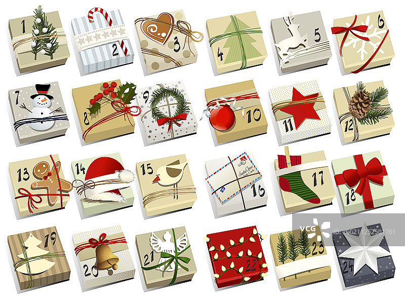 圣诞倒数日历图片素材