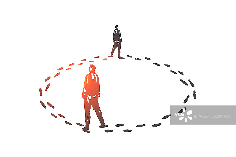 恶性循环示意草图手绘图片素材