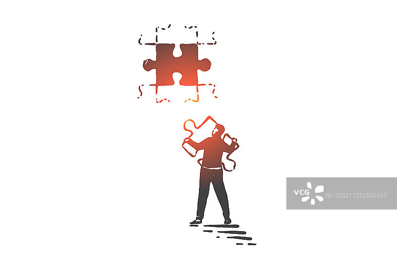 商业战略发展概念草图手绘图片素材