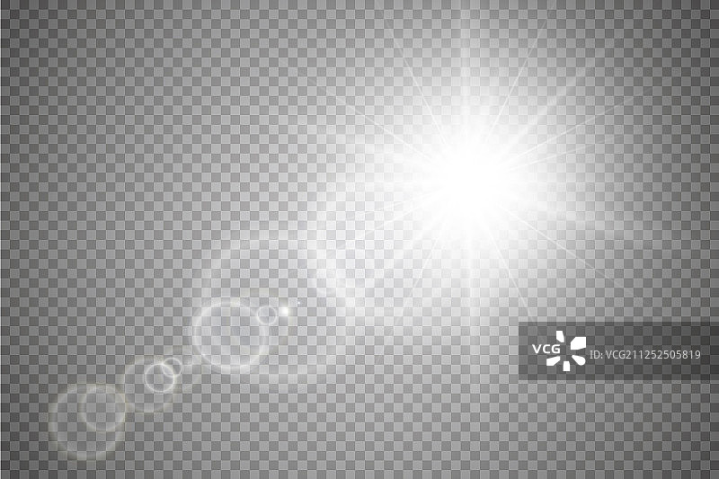 透明阳光特殊透镜光晕图片素材