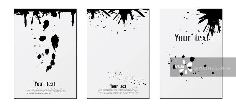 带阴影和墨迹的页面设计元素图片素材