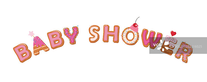 卡通铭文甜蛋糕手绘图片素材