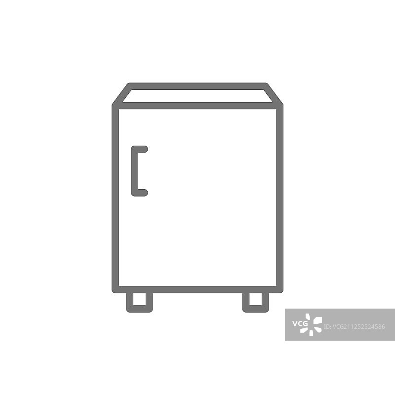 台下冰箱线性图标图片素材