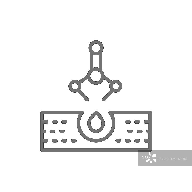 自动播种线性图标图片素材