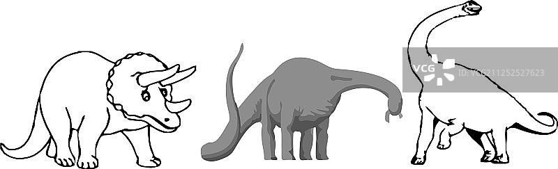 彩色背景上的恐龙图片素材