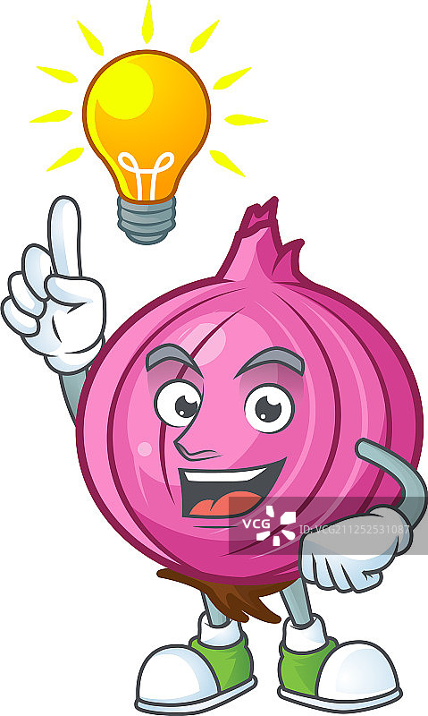 创意生红洋葱卡通图片素材