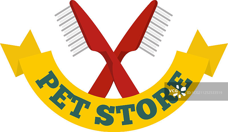 宠物刷logo扁平风格图片素材