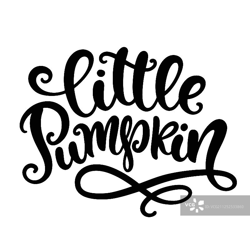手写南瓜墨水字图片素材