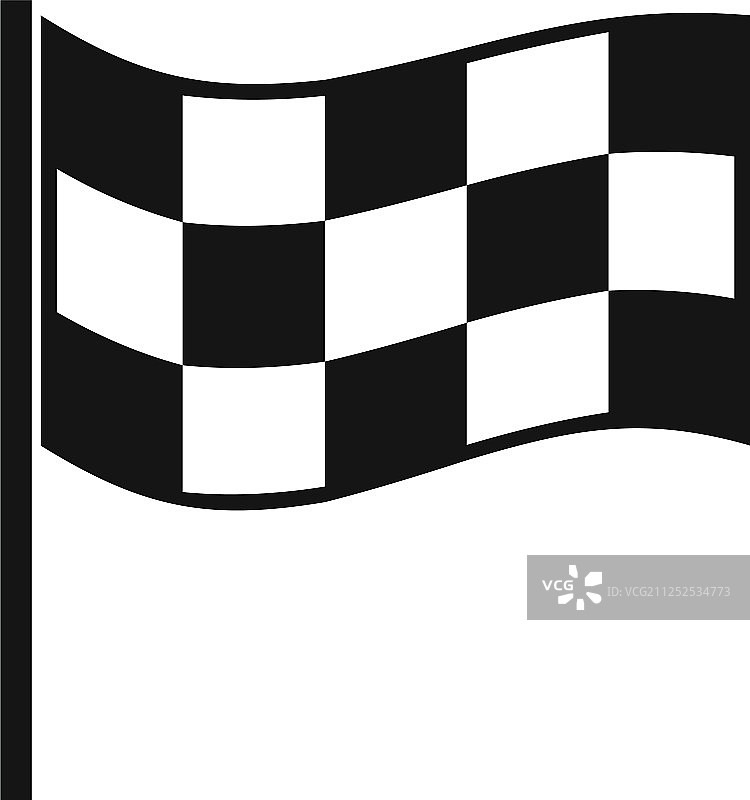 终点旗帜图标简约风格图片素材