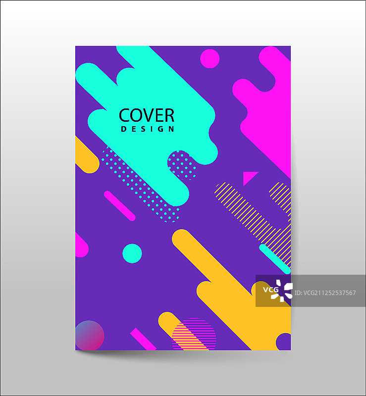 扁平动态几何图形封面图片素材