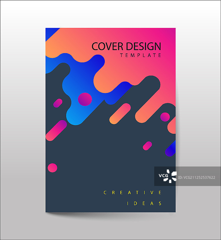 扁平动态几何图形封面图片素材