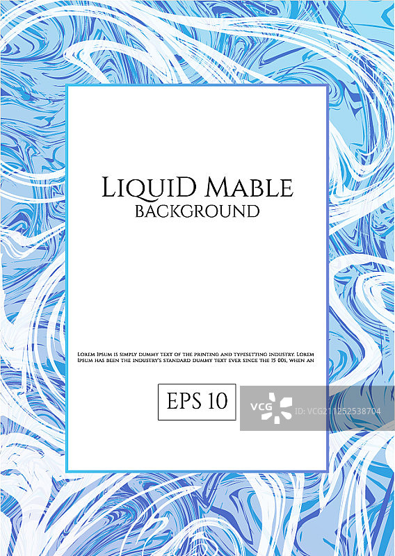 蓝色液体大理石纹理背景艺术图片素材
