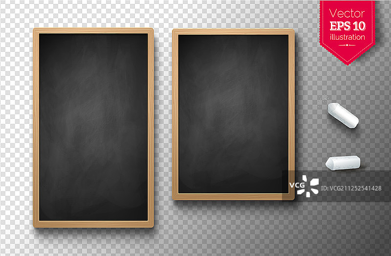 垂直菜单板与粉笔图片素材