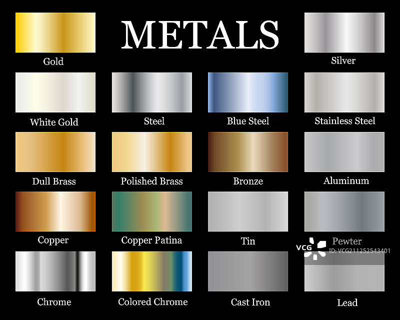 逼真的金属渐变图片素材