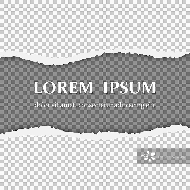 带撕裂边缘的逼真破纸图片素材