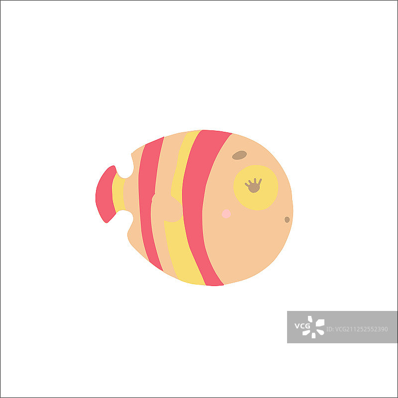 可爱的河豚鱼卡通形象图片素材