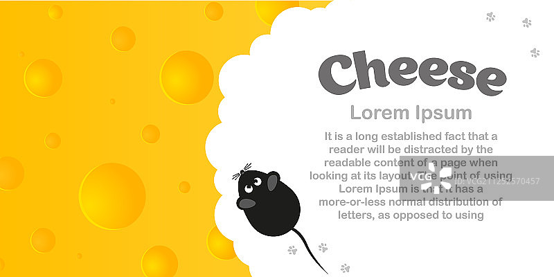 奶酪背景与老鼠图片素材