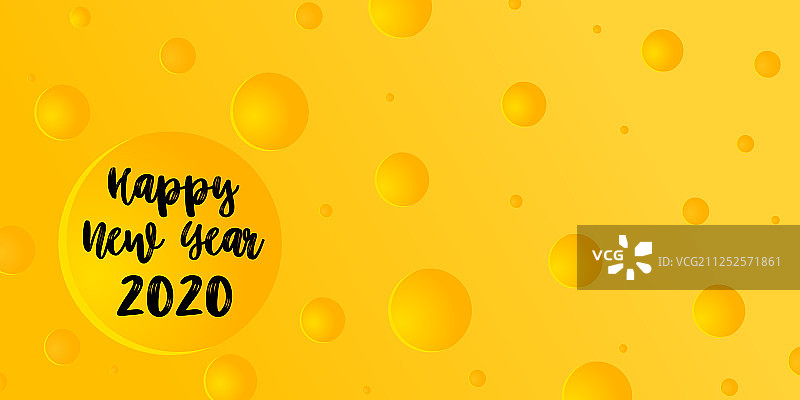 带有2020新年快乐的奶酪背景图片素材